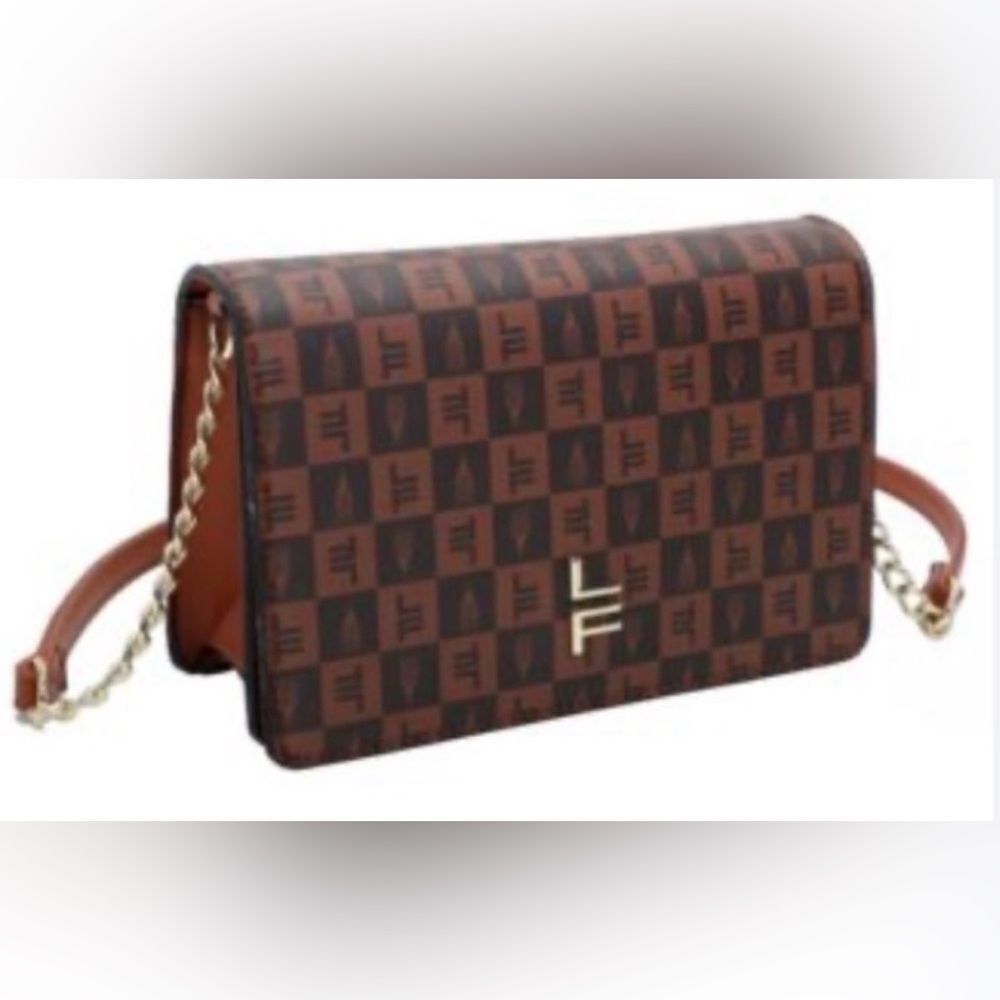 London Fog Cognac Brown Marci Crossbody Purse